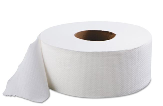 Jumbo Roll Toilet Paper, 2-Ply, White