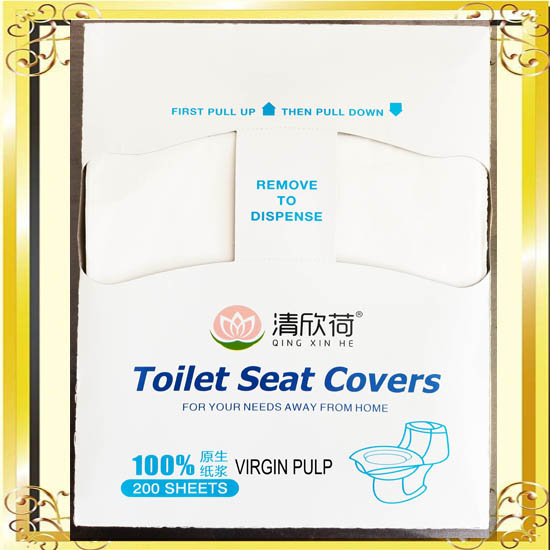 1/4 Fold Toilet seat cover, 100% virgin