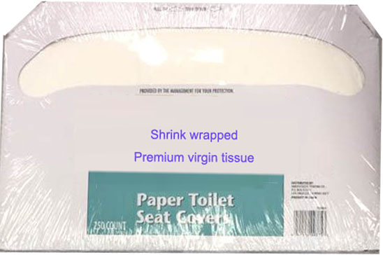 Disposable Toilet Seat Cover Paper- Shrinked wrap